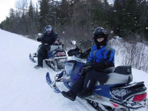 Al and Marie on railroad trail near Beaver River trussel.