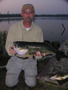 Big Largemouth Bass taken on opening day at Bog Lake.