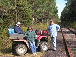 Gloria and others at Robinwood Station.